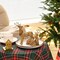 2Pcs Small Christmas Reindeer Figurines Indoor, Tabletop Reindeer Statue Christmas Decor, Resin Deer Figurine Decorations for Home